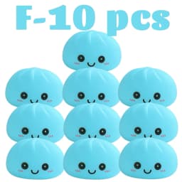 2026 New Luminous Colored Steamed Dumpling Squishy Toy, Soft Silicone Decompression LED Night Light, Glowing Squeeze Lamp for An