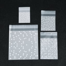 100pcs Plastic Transparent Cellophane Bags Polka Dot Candy Cookie Gift Bag Self Adhesive Candy Bags for Wedding Birthday Party
