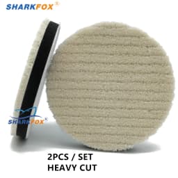 Sharkfox 3/5 Inch Japan Wool Polish Pad For DA RO Car Polisher Polishing Tray 80mm125mm Cutting Pad Car Clean Product