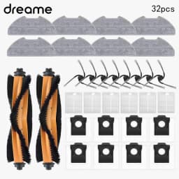 Derame D20 Air Plus Robot Vacuums Cleaner Accessory Dust Bag Rubber Brush Side Brush HEPA Filter Mop Cloths Spare