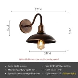 Industry Wall Lamp Retro Waterproof Wall Light For Courtyard Balcony Entrance staircase Hallway Bedroom Vintage Decor Fixtures