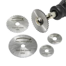 6Pcs/set Stainless Steel Slice Metal Cutting Disc with 1 Mandre for Dremel Rotary Tools 16 18 22 25 32mm Cutting Disc Hand Tools