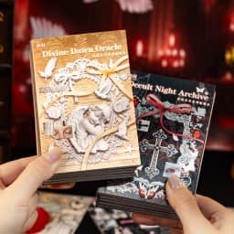 Dark Gothic Style Die Cut Stickers Book 20/40 Sheets Retro Cartoon Handmade Decorative Scrapbooking Diary Stationery Supplies