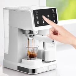 220V Touch Screen Coffee Machine for Home 20Bar Espresso Maker with Milk Frother Automatic Coffee Brewer Energy Saving
