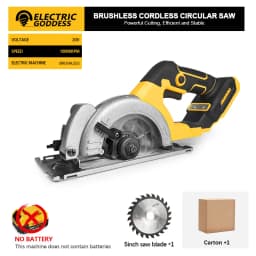 Electric Goddess 5in Brushless Electric Circular Saw For Dewalt 20V Battery Cordless 1000W Handheld Woodwork Saw Power Tool 