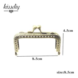 10PCS 6.5 7.5 8.5 10.5 12.5 15 18 20CM Square Metal Purse Frame for Bag DIY Handmade Kiss Lock Wedding Clutch Frame Accessory