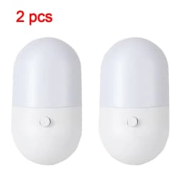 2PC Bedside  LED Night Lamp Mini Table Light EU US Plug Eye Protection Kids Use For Bedroom Living Room Baby Feeding Night Light
