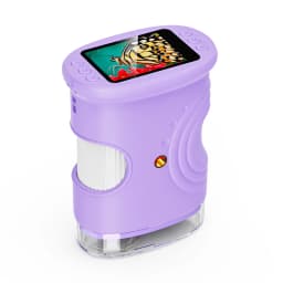 Kids Digital Microscope 1000X Magnification 8 LED Portable Handheld Microscope for Outdoor Exploration, Birthday Christmas Gift
