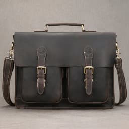 Vintage Style Men's Briefcase Backpack Leather Daypack For Men Male Travelling Bagpack Backpack Latop Bag 14" Laptop Bag 3 In 1