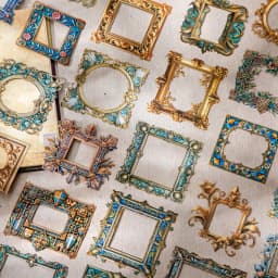 Journal GO 10pcs Vintage Medieval Emblems Stickers Collage Sticker Creative Journaling Scrapbooking diy Vintage Stationery Decal