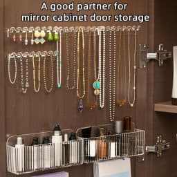 3 Pcs Adhesive Paste Wall Hanger Storage Jewelry Display Acrylic Jewelry Hooks Holder Storage Organizer Earring Necklace Hanger