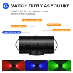 1PC/2PCS /4PCS Rechargeable LED Night Lights with Motion Sensor Wall Lights, RGB Gradient Ambient Light, Dimmable Indoor Lamps,