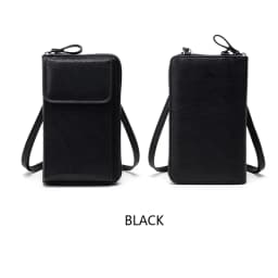 MIYIN Multi Functional Retro Style PU Leather Crossbody Bag Fashionable Solid Color Mobile Phone Bag Womens Casual Shoulder Bag