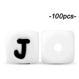 100Pcs 12mm Letter Silicone Beads for DIY Name Jewelry Making Bracelet Necklace Beaded Pen Accessories Keychain Beads Craft