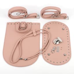 1set Diy Handmade Backpack Women Shoulder Bag Accessories Leather Bag Strap Bottom Cover With Hardware For Crochet Handbag