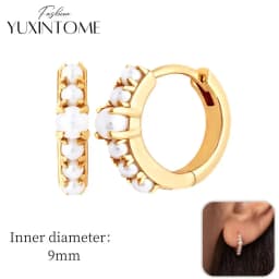 925 Sterling Silver Ear Needle Hoop Earrings Crystal Circle Small Huggie Earrings for Women Simple Females Girls Jewelry