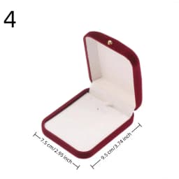 ●1PCS Flocking Gold Buckle Jewelry Box Pendant Ring Necklace Earring Bracelet Display Storage Box Luxury Feelings Packaging Box