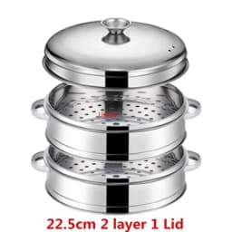 Stainless Steel Steamer fish steamed stuffed bun Rack Kitchen Tools Multilayered Insert With Holder instant pot steamer basket