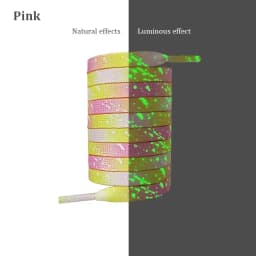 Flat Fluorescent Luminous Shoelaces for Sneakers Glow-in-the-dark Printing Cashew Flower Splash Ink Shoe Laces for AF1 Woman Man