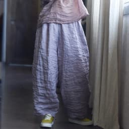 Johnature Women Ramie Solid Color Wide Leg Pants Elastic Waist Spring Trouser 2025 New Original Casual Women Long Pants