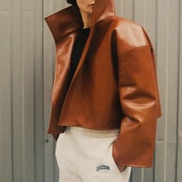 Women Waist Cinching Leather Jacket Solid Stand Neck Zipper Pocket Loose Jackets Lady New Vintage Fashion Street Outwear 2026