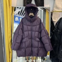 Women Down Jacket Casual Loose Over Size Autumn Winter Outwear White Duck Down Warm Thick Coat with Hood 2026 New