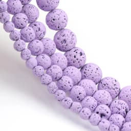 Natural Volcanic Lava Stone Beads Round Loose Spacer Beads for Jewelry Making Beadwork DIY Bracelets Accessories 15'' 4 6 8 10mm