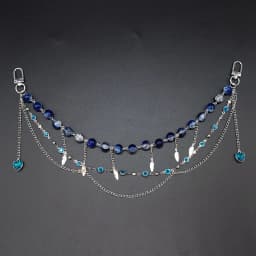 Sparkling Itabag Decor Chain Crystal Beads Heart Rhinestone Charm DIY Handmade Ornament for Bag Trouser Waist Chain Decoration
