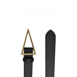 2023 New Wide Belt Women's BV True Cowhide Triangle Smooth Buckle Belt Minimalist INS Style Suit Dress Belt