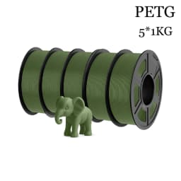 JAYO Filaments PETG 5 Rolls Mixed Colors 3D Printer Filament 1.75mm 100% No Bubble FDM 3D Printer Materials DIY Gift 1.1KG/1 Rol