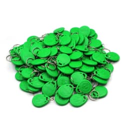 100pcs Waterproof 125KHz RFID Tag Proximity RFID Card Keyfob Key Fob Access Control Smart Card Color ID Keychain