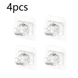 2/4PCS Nail-Free Adjustable Curtain Rod Holders Clamp Hooks Kitchen Bathroom Door Self-adhesive Hook Home Accessories Wall Hook