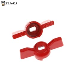 2Pcs Aluminum Handle Valve Handle Ball Valve Handle Wrench Red Butterfly Handle Accessories