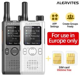 Baofeng ALERVITES AT1 POC Two Way Radio | Lifetime Free Global Service, Freely Create & Manage Teams, 4G/5G Cellular Network