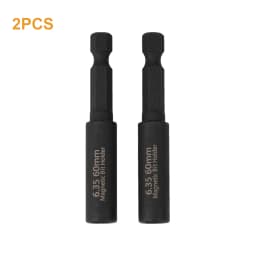 2/5pcs 1/4In Head Extension Rod Screwdriver Magnetic Transfer Extension Rod Screwdriver Bit Holder Internal Hexagonal Screw