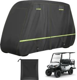 Waterproof Golf Cart Cover 2/4/4+2 Passenge 210D All-Weather Protective Outdoor Covers Dustproof Windproof Durable with Zipper
