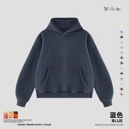 JMD Retro Winter 390gsm Washed Fleece Solid Hoodie For Man Unisex Boxyfit Distressed Soft Warm Hooded Pullovers Coat QH0161