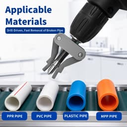1/2″ 3/4″ 1″ Inch Internal Pipe Wrench Puller Faucet Angle Valve Broken Wire Extractor For PPR PVC Plastic MPP With Hex Shank
