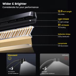 Glocusent Foldable Long-Lasting Clip on Dimmable Brightness Adjustable Led Music Stand Light Piano Musical Sheet Lamp