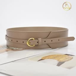 Waist Closure Women's Outer Waist Decoration Shirt Versatile Suit Dress Waist Closing Thin Leather Wide Belt New Model Launched