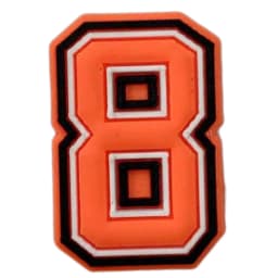 Number Shoe Charms for Crocs Accessories Orange Badge Unisex Clogs Buckle Kids Pins Decoration Jean Wristbands Shoes Accessories