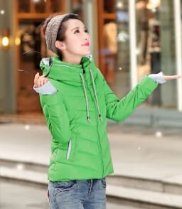 clothes Winter XXXL Jacket Women hooded Solid Color Short Female Coat Parka Outwear For Women Jaqueta Feminina Inverno