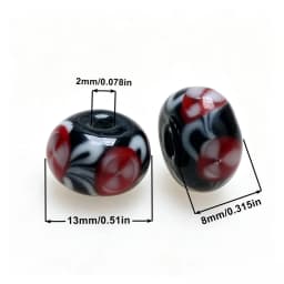 Black Color Series 2/4/6PCS/LOT Mixed Style Handmade Lampwork Glass Beads For Crafts Charm Bracelets/Earring DIY Jewelry Making