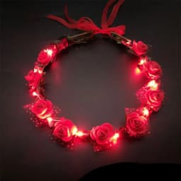 10pc LED Headband Garland Wedding Party Crown Flower Headband Luminous Hair Garland Hairband Light Christmas Neon Wreath Decor