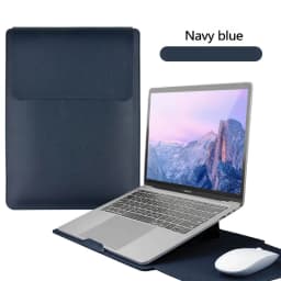 PU Leather Laptop Computer Sleeve Case Bag Stand Cover Pouch Man Women 13 14 15 15.6 16 inch for Macbook Air Samsung HP Lenovo