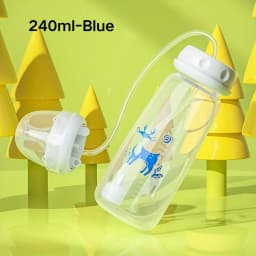 Multi-Size Hands-Free Baby Bottle with Straw, Anti-Choke Design, 150/240/300ml Optional, Night Feeding Hands-Free