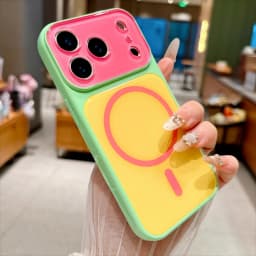 Magnetic Colorful Case For iPhone 18 17 16 15 14 Pro Max For MagSafe Crystal Glitter Back Soft Bumper Shockproof Cover