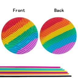 Silicone Fidget Sensory Activity Board Quiet Calming Down Anxiety ADHD Autism Stress Relief Toys Gifts for Kids Boys Girls