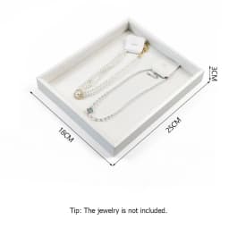 PU Leather Jewelry Display Tray for Drawer Counter Top Pendant Earrings Necklace Ring Organizer Bracelet Holder Storage Showcase