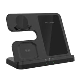 4 in 1 Wireless Charger Alarm Clock Stand For Samsung S26 S25 Galaxy Watch 8 7 6 5 Active 2 Buds4 Pro 3/2 Fast Charging Station